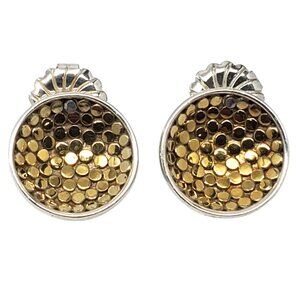 Anna Beck Sterling Silver Gold Plated Gili Dot  Disc Earrings #22613